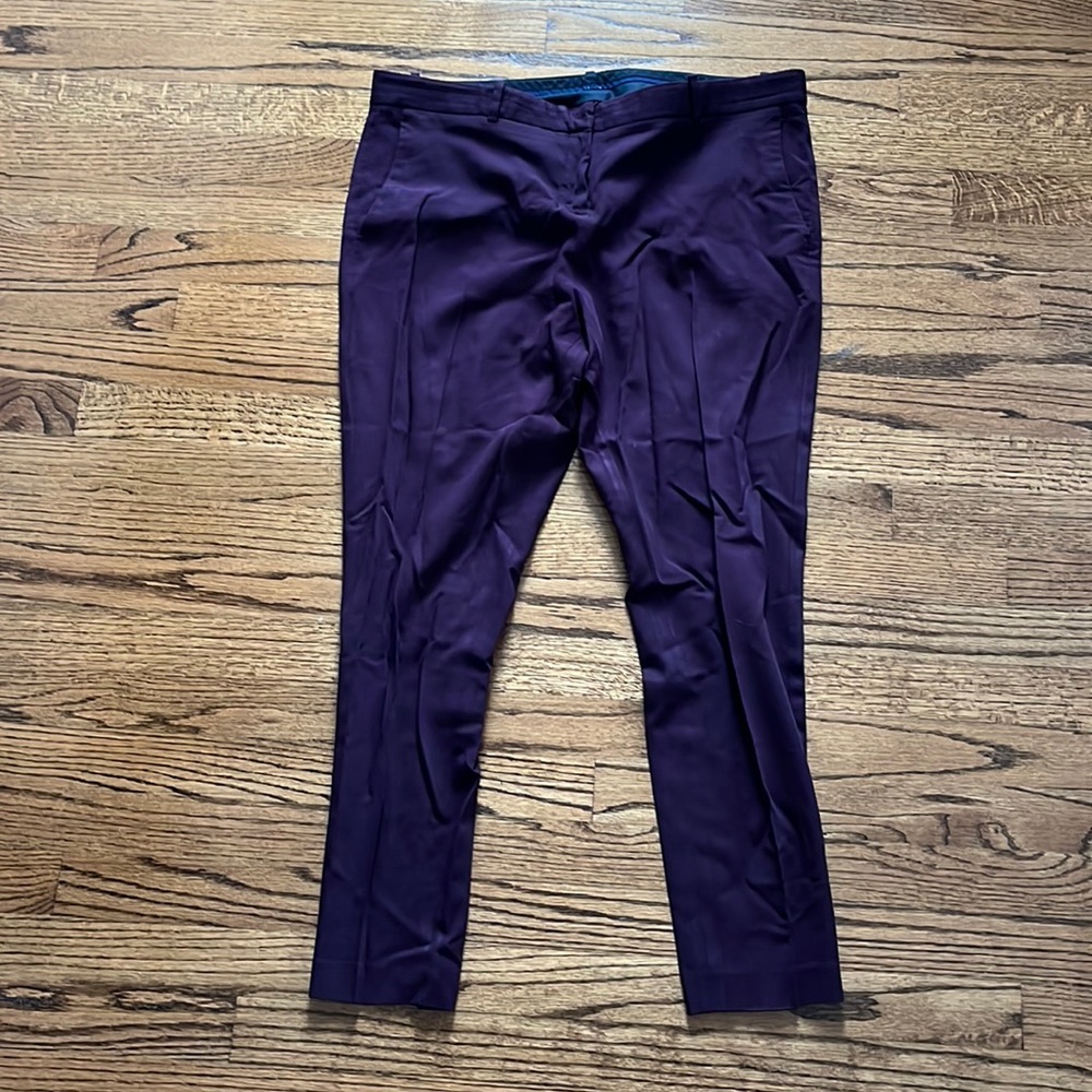 Theory | Maroon testra pants. Straight / taper. Size 12.